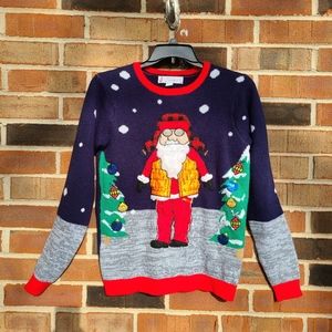 Ugly Christmas Sweater Hunter Santa